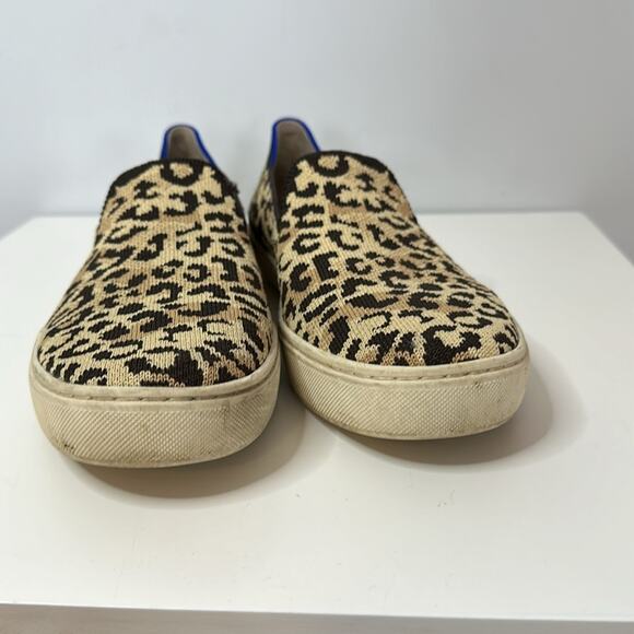 Rothy's Womens The Slip On Sneaker Camo Cat Size 7.5 Leopard Print Tan Casual - Picture 4 of 8